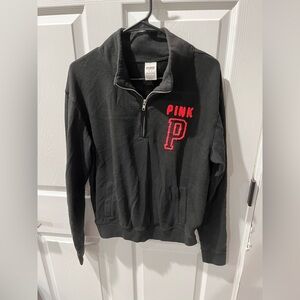 ‼️PINK Victoria's Secret Medium Black and Pink Zip-Up Sweater